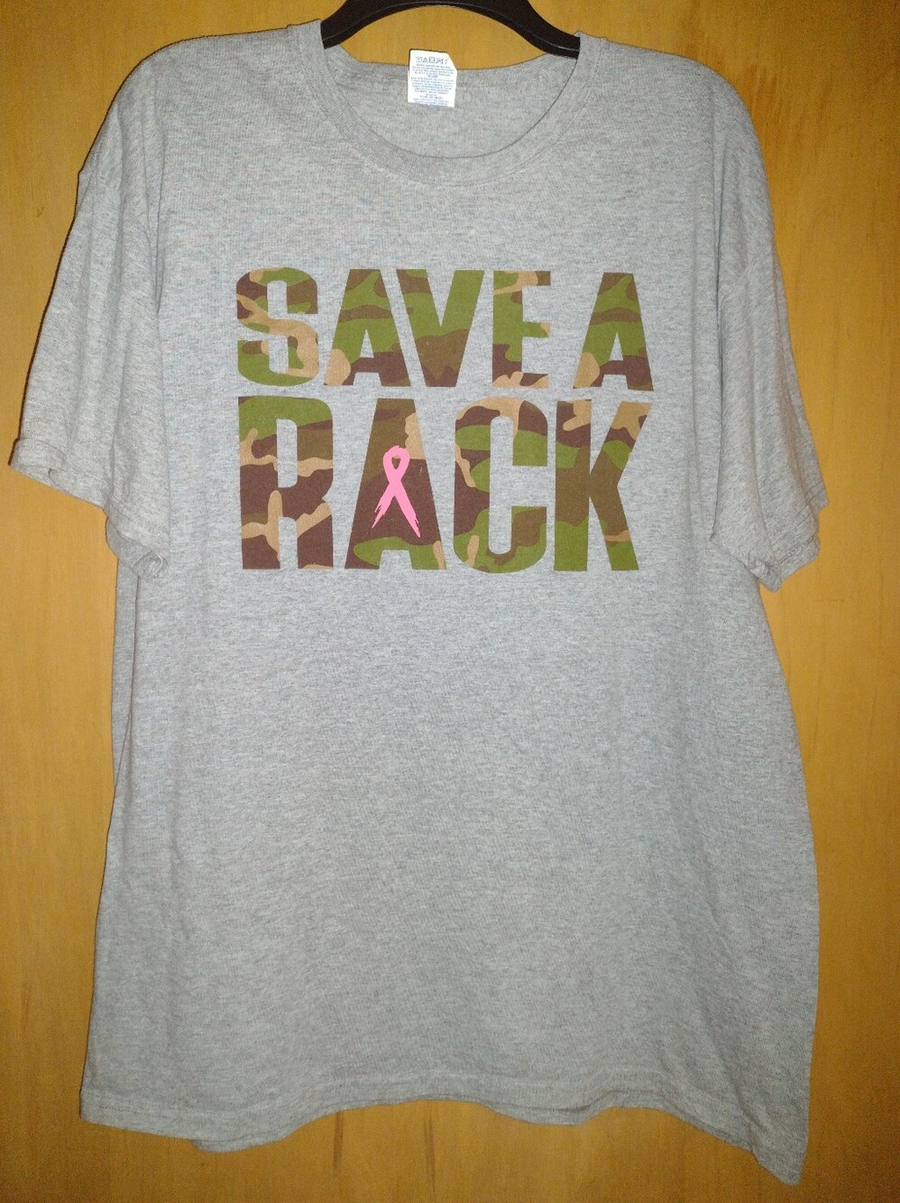 Jerzees 'Save a Rack' Breast Cancer Awareness Tee Shirt Size XL